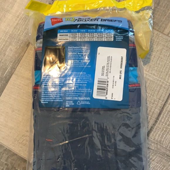 10 Hanes Boxer Tagless Boxer Briefs boys L 14/16 - Picture 5 of 6